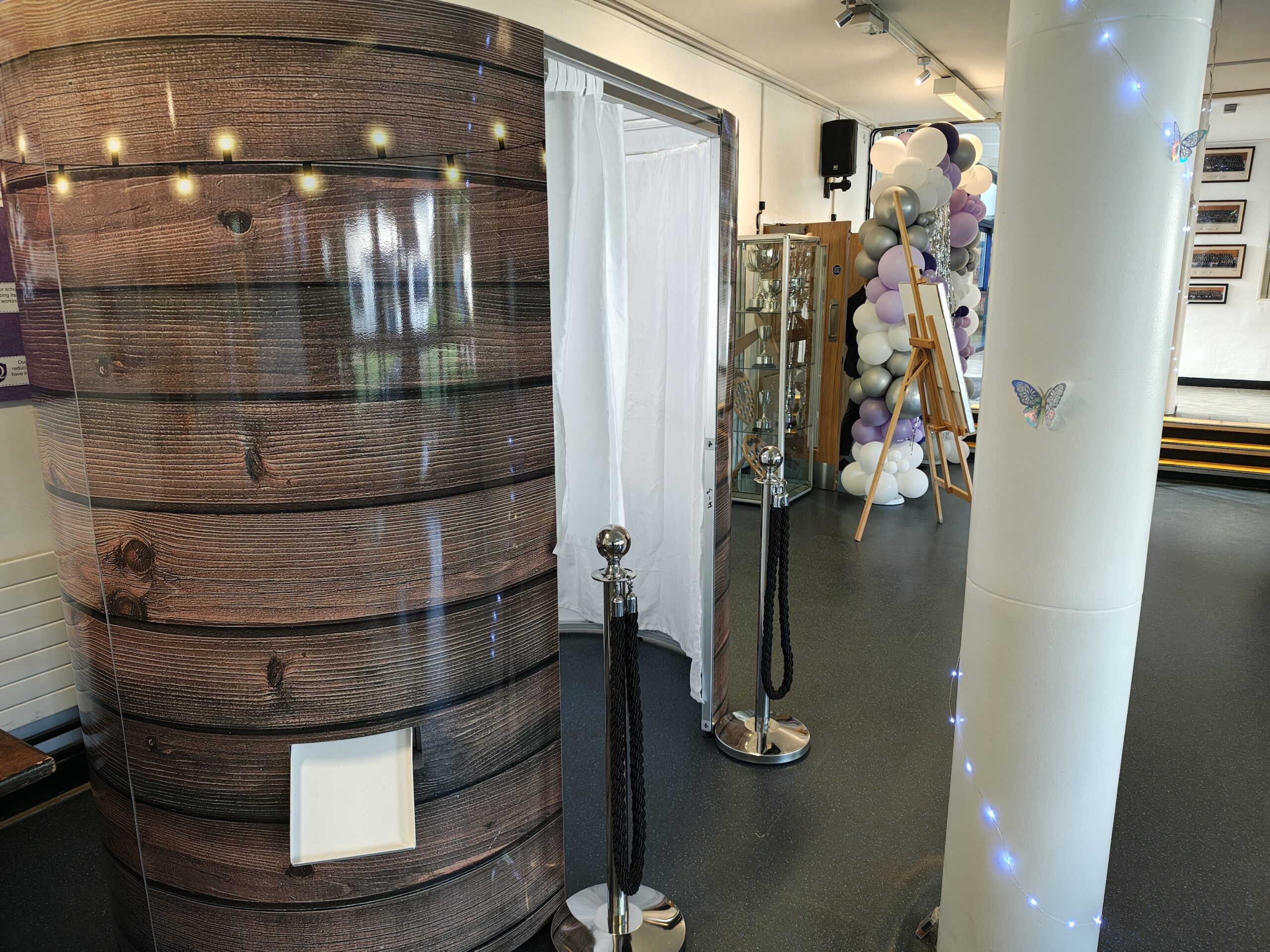 Classic rustic-style photo booth
