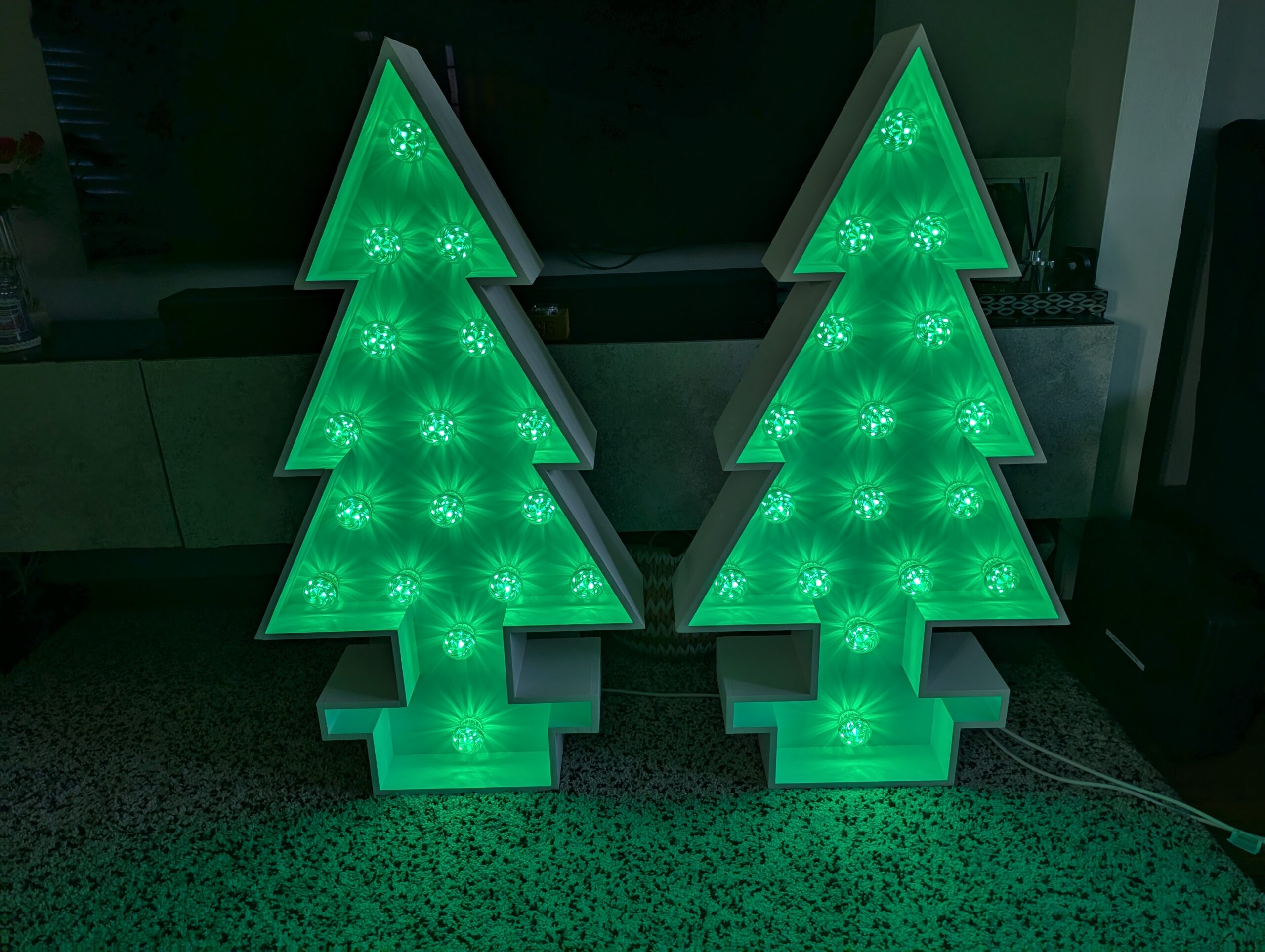 Green Light-Up Christmas Tree