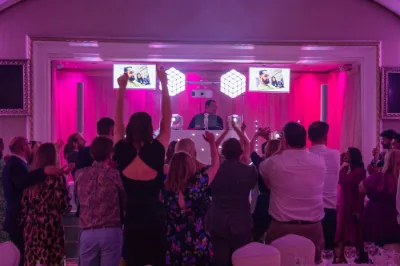 Guests dancing at a Disctilldawn party