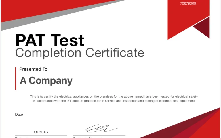 portable appliance test | PAT certificate | PAT test
